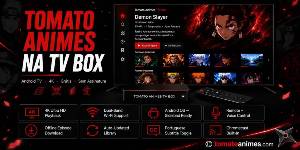 Baixar Tomato Animes para TV Box Android (Última Versão 2026) 3 tomato animes para tv box 3